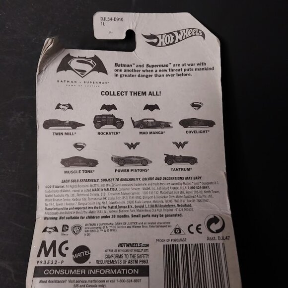 2016 Hot Wheels Batman VS Superman 5/7 Muscle Tone - Picture 5 of 6
